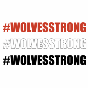 #WOLVESSTRONG VINYL DECAL